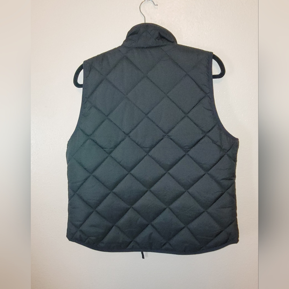 JCrew Quited Vest Gold Accents Size Medium  NWOT - Picture 2 of 6